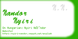 nandor nyiri business card